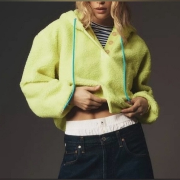 Anthropologie porridge Quinn Sherpa Fleece Hoodie size XL - Picture 9 of 9